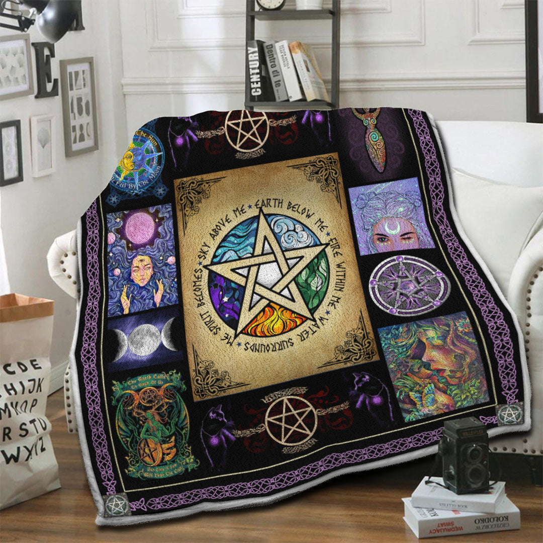 litzzy Wicca Fleece Blanket HST19102602 Fleece Blanket   
