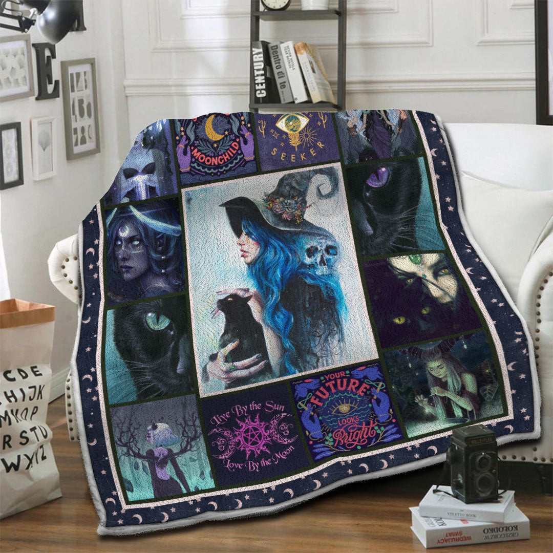 litzzy Wicca Fleece Blanket HST19103523 Fleece Blanket   