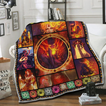 litzzy Wicca Fleece Blanket HST19103527 Fleece Blanket   