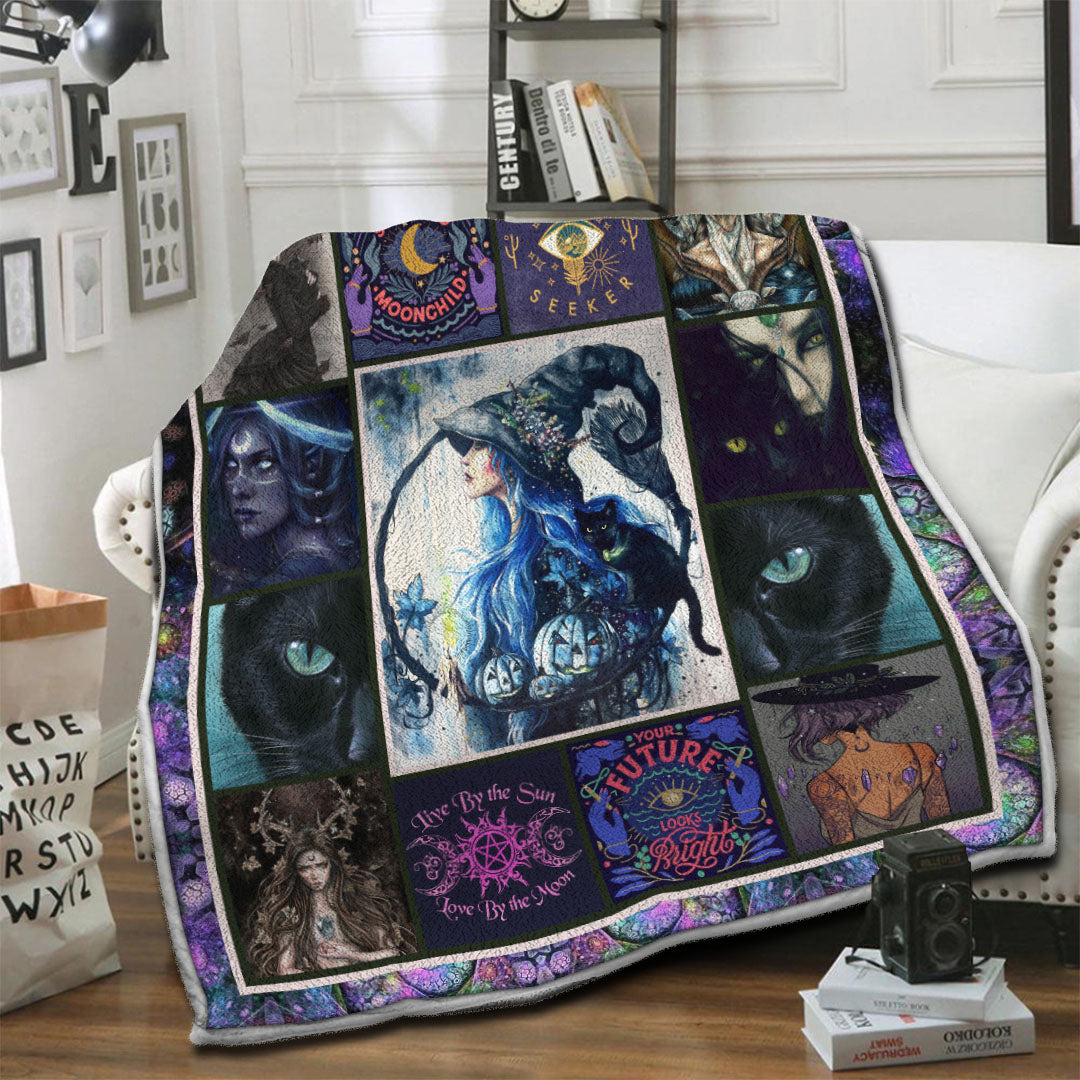litzzy Wicca Fleece Blanket HST19103528 Fleece Blanket   