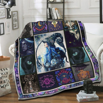 litzzy Wicca Fleece Blanket HST19103528 Fleece Blanket   