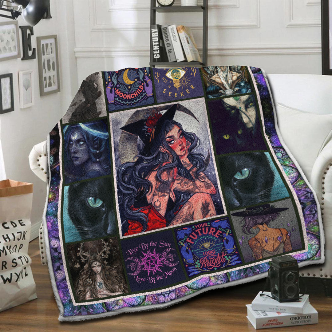 litzzy Wicca Fleece Blanket HST19103529 Fleece Blanket   