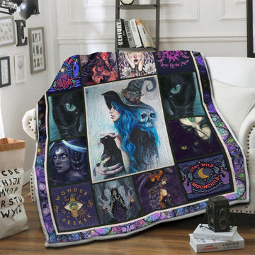 litzzy Wicca Fleece Blanket HST19103531 Fleece Blanket   