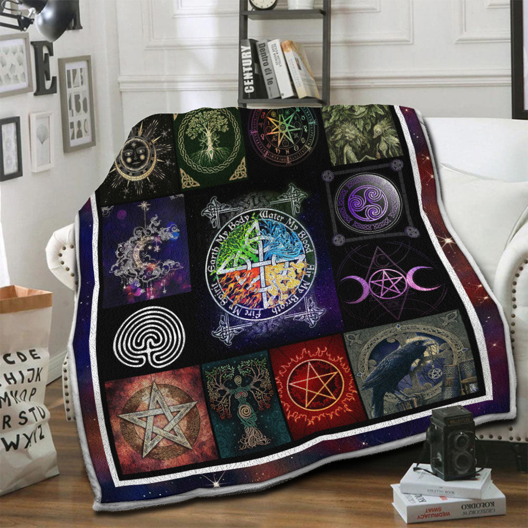 litzzy Wicca Fleece Blanket HST19103534 Fleece Blanket   