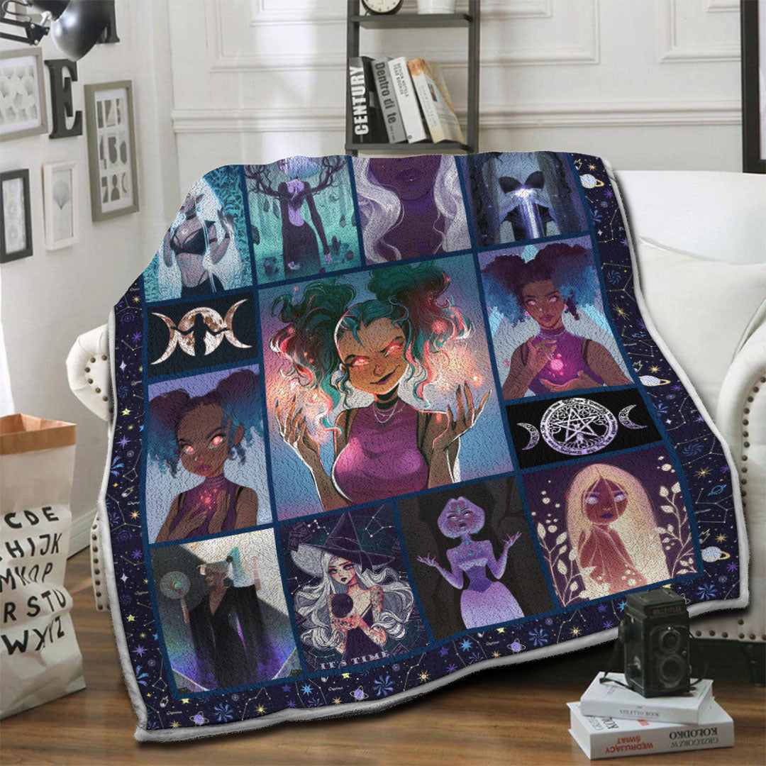litzzy Wicca Fleece Blanket HST19103975 Fleece Blanket   