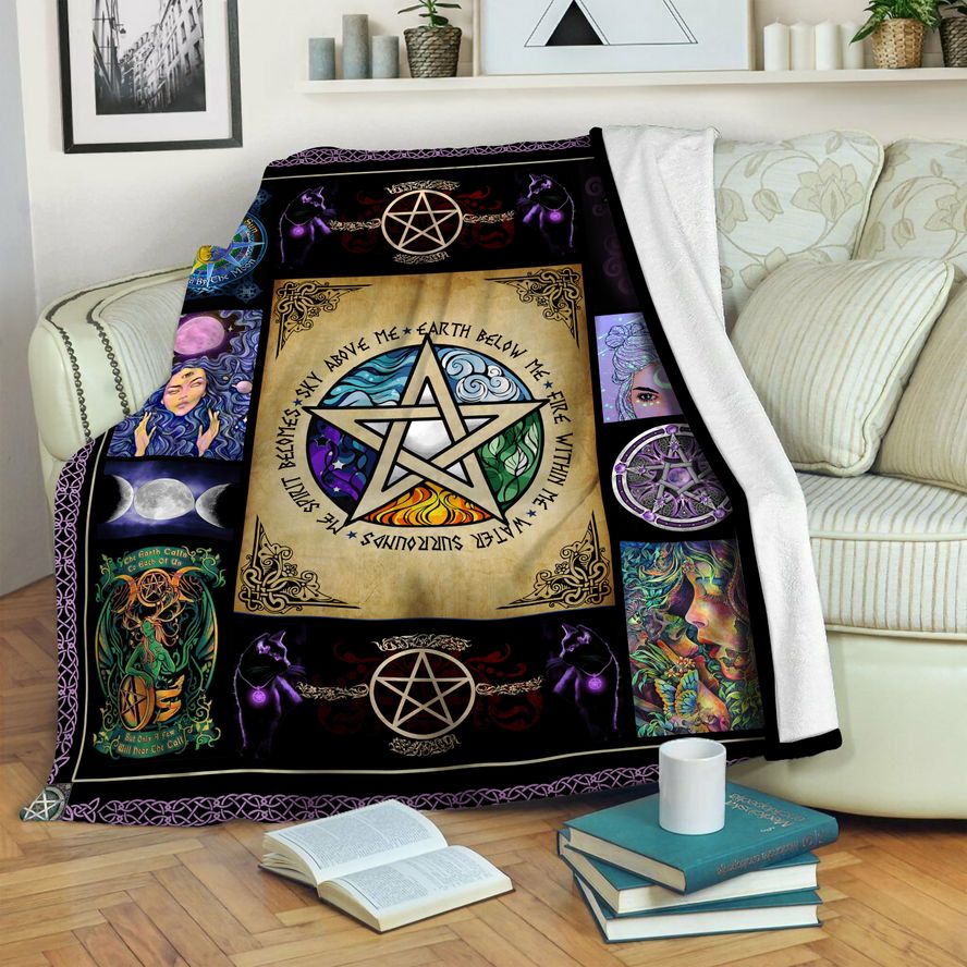 litzzy Wicca Fleece Blanket HST19102602 Fleece Blanket   