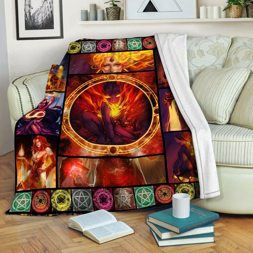 litzzy Wicca Fleece Blanket HST19103527 Fleece Blanket   