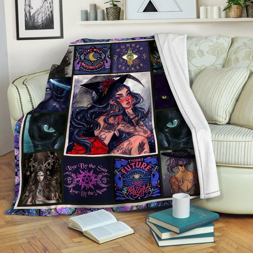 litzzy Wicca Fleece Blanket HST19103529 Fleece Blanket   