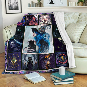 litzzy Wicca Fleece Blanket HST19103531 Fleece Blanket   