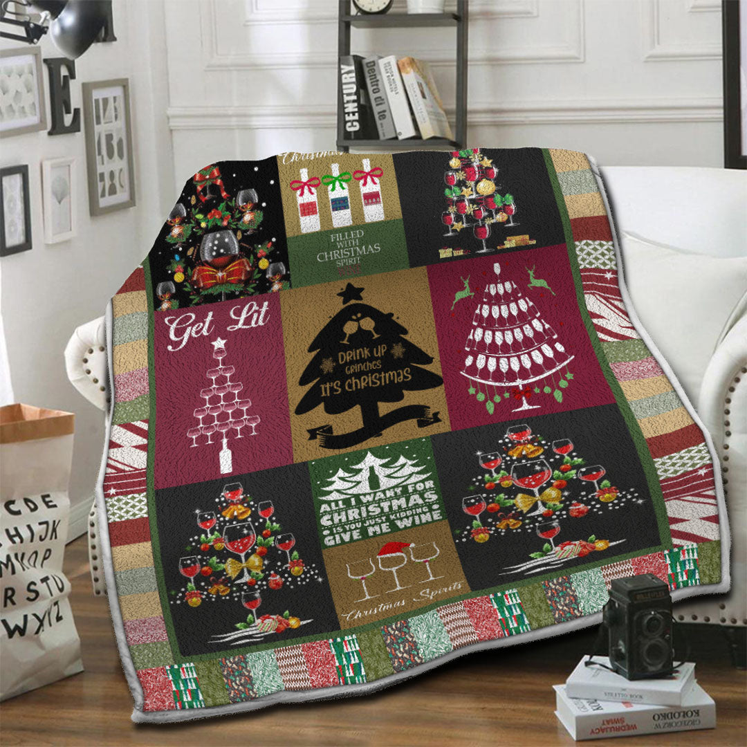 litzzy Wine HQT16101257 Fleece Blanket Fleece Blanket   