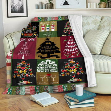 litzzy Wine HQT16101257 Fleece Blanket Fleece Blanket   