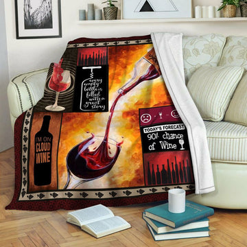 litzzy Wine HQT1610360 Fleece Blanket Fleece Blanket   