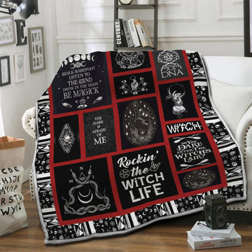 litzzy Witch Fleece Blanket HST19101398 Fleece Blanket   