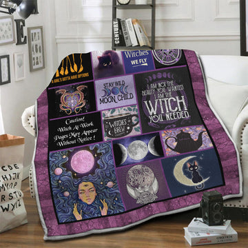 litzzy Witch Fleece Blanket HST19101943 Fleece Blanket   