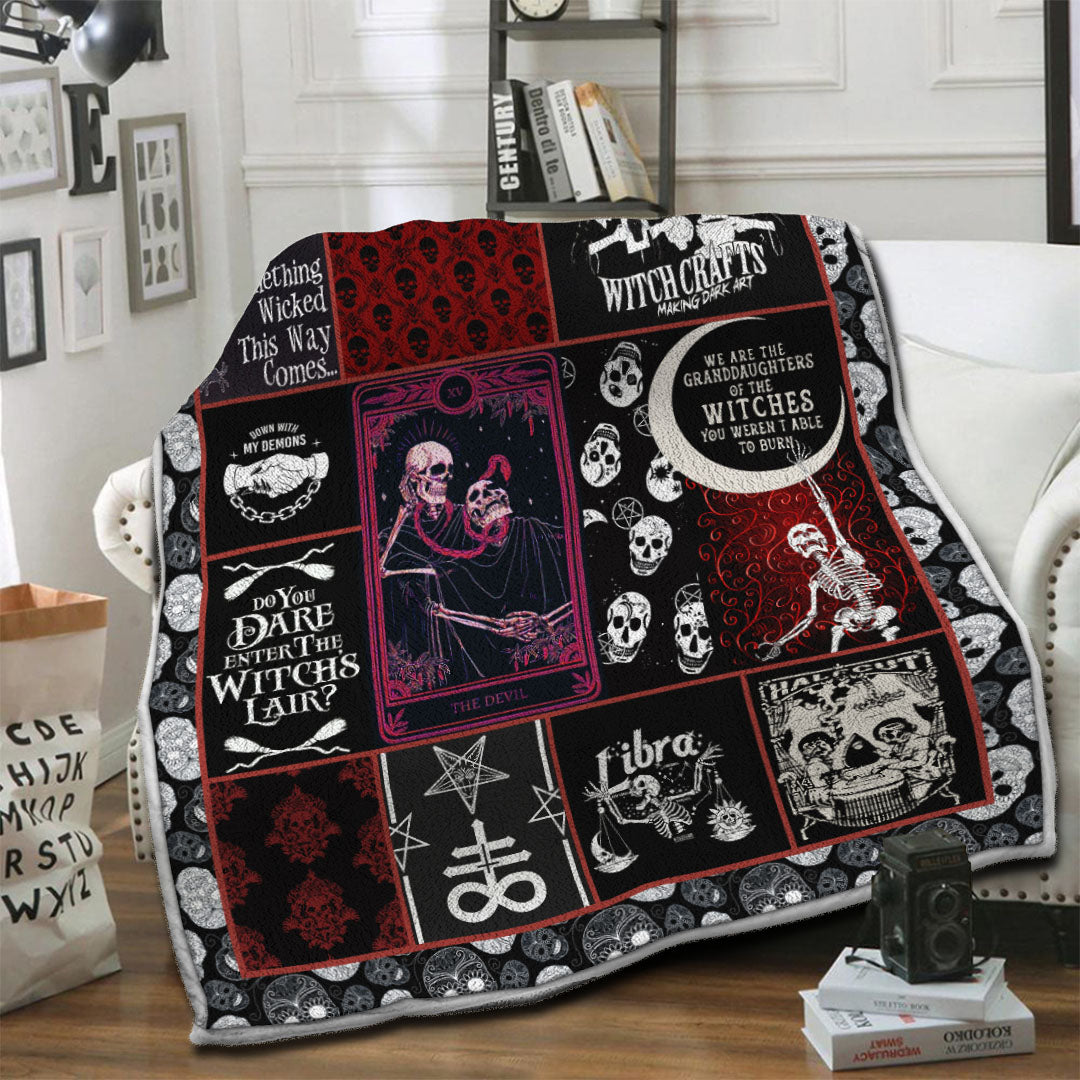 litzzy Witchcraft Fleece Blanket HST19101944 Fleece Blanket   