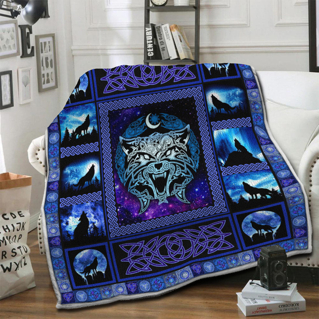 litzzy Wolf HQT1410272 Fleece Blanket Fleece Blanket   