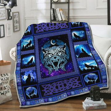 litzzy Wolf HQT1410272 Fleece Blanket Fleece Blanket   