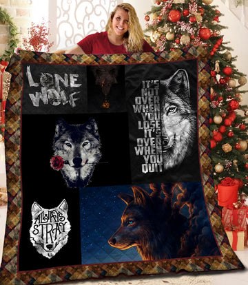 litzzy Wolf Fleece Blanket HQT2011172 Quilt Blanket   