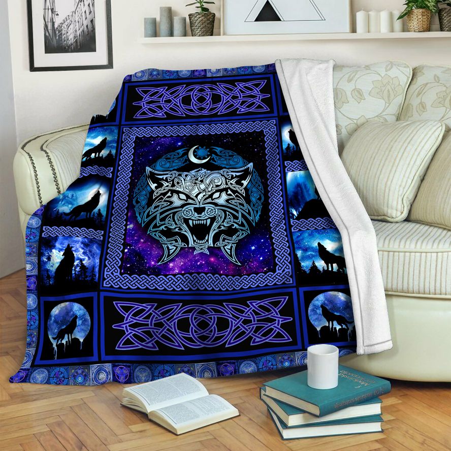 litzzy Wolf HQT1410272 Fleece Blanket Fleece Blanket   