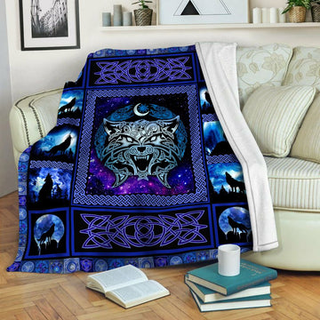 litzzy Wolf HQT1410272 Fleece Blanket Fleece Blanket   