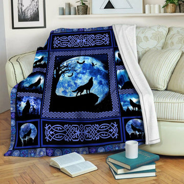 litzzy Wolf HQT1410274 Fleece Blanket Fleece Blanket   