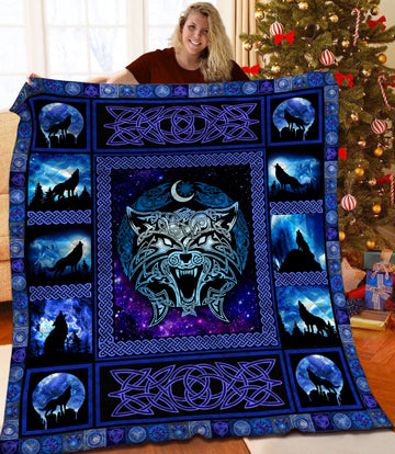 litzzy Wolf HQT1410272 Fleece Blanket Quilt Blanket   