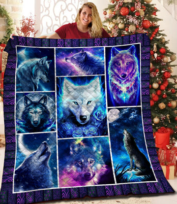 litzzy Wolf HQT1610167 Fleece Blanket Quilt Blanket   
