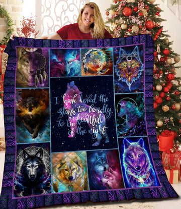litzzy Wolff Fleece Blanket HQT2011176 Quilt Blanket   