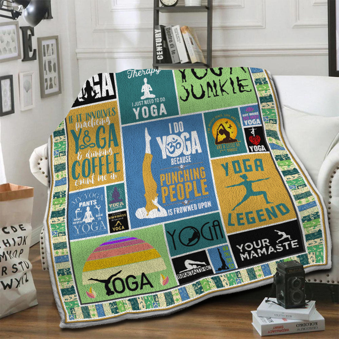 litzzy Yoga Fleece Blanket HST1910460 Fleece Blanket   