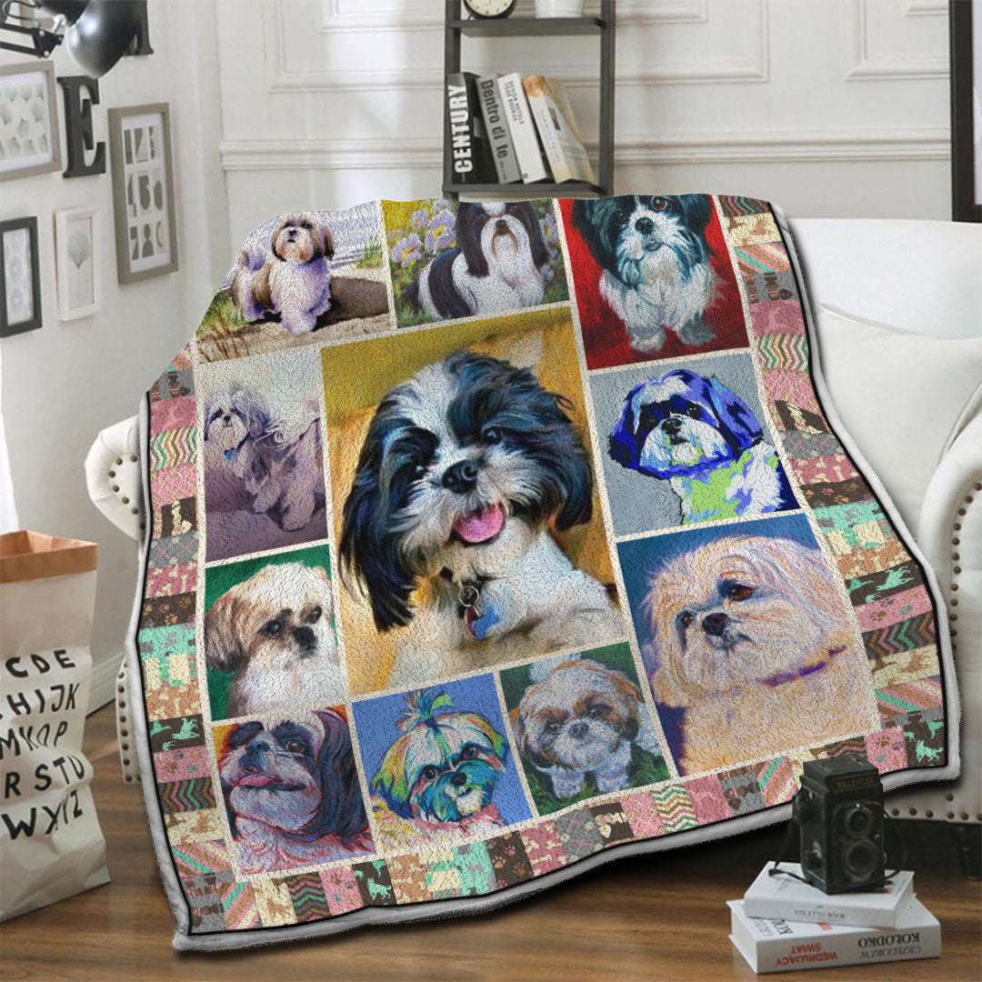 litzzy Yorkshire Terrier HQT1410275 Fleece Blanket Fleece Blanket   