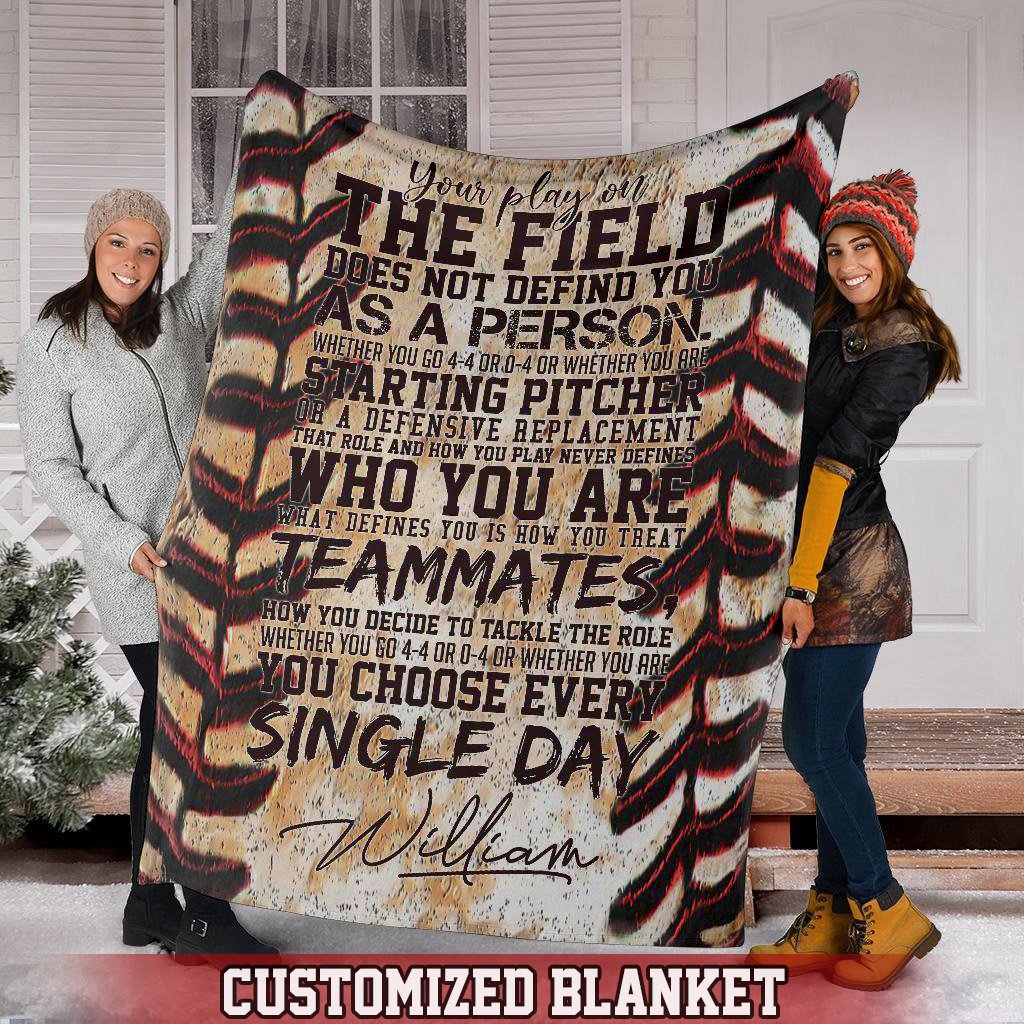 litzzy Personalized Your Play On The Field Fleece Blanket - Km091120 Quilt Blanket 60x80  