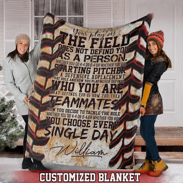 litzzy Personalized Your Play On The Field Fleece Blanket - Km091120 Quilt Blanket 60x80  