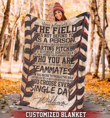 litzzy Personalized Your Play On The Field Fleece Blanket - Km091120 Quilt Blanket 50x60  