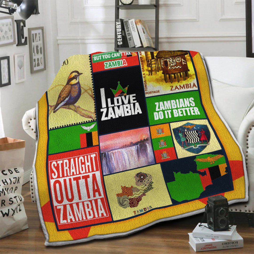 litzzy Zambia Fleece Blanket HST19101399 Fleece Blanket   
