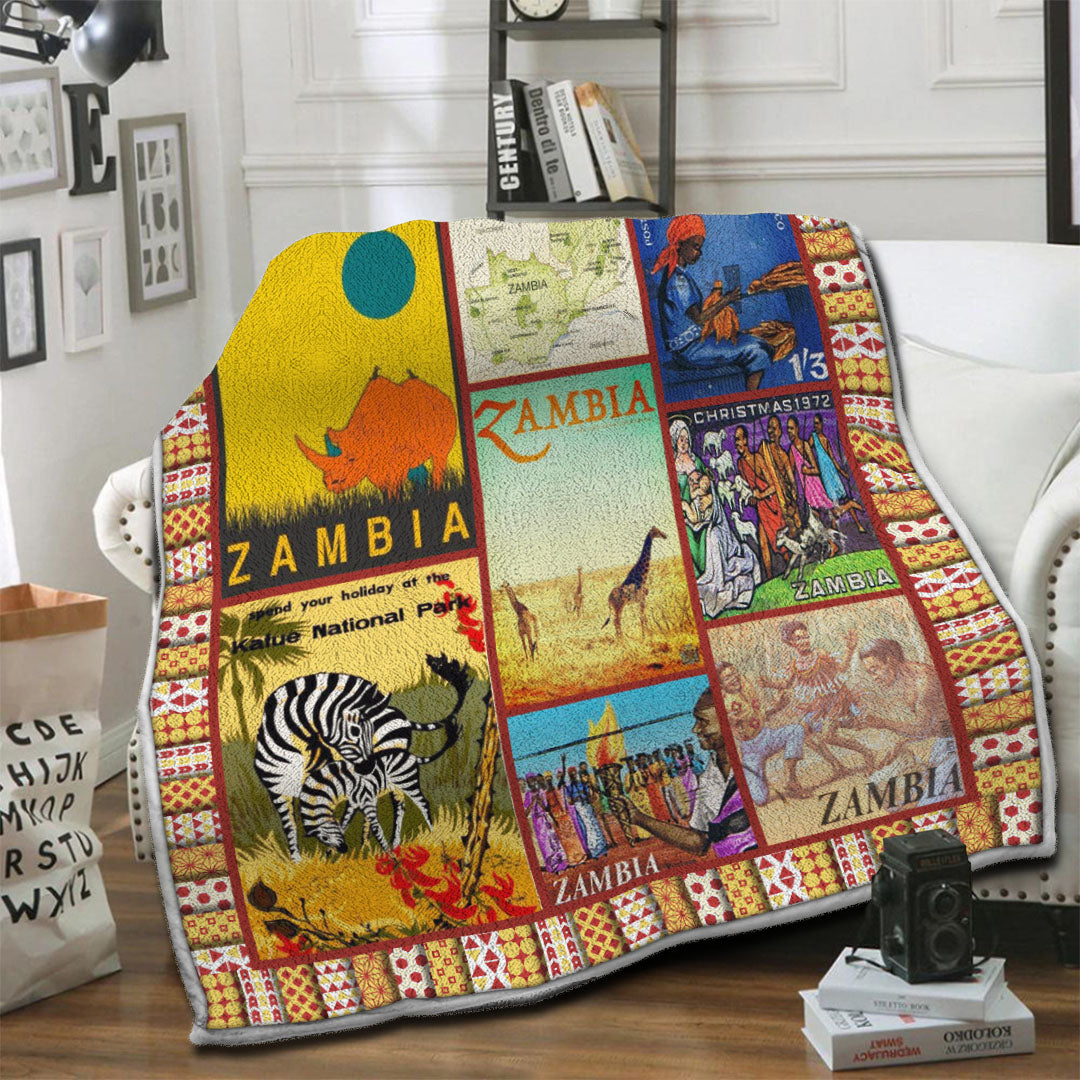 litzzy Zambia Fleece Blanket HST19103539 Fleece Blanket   