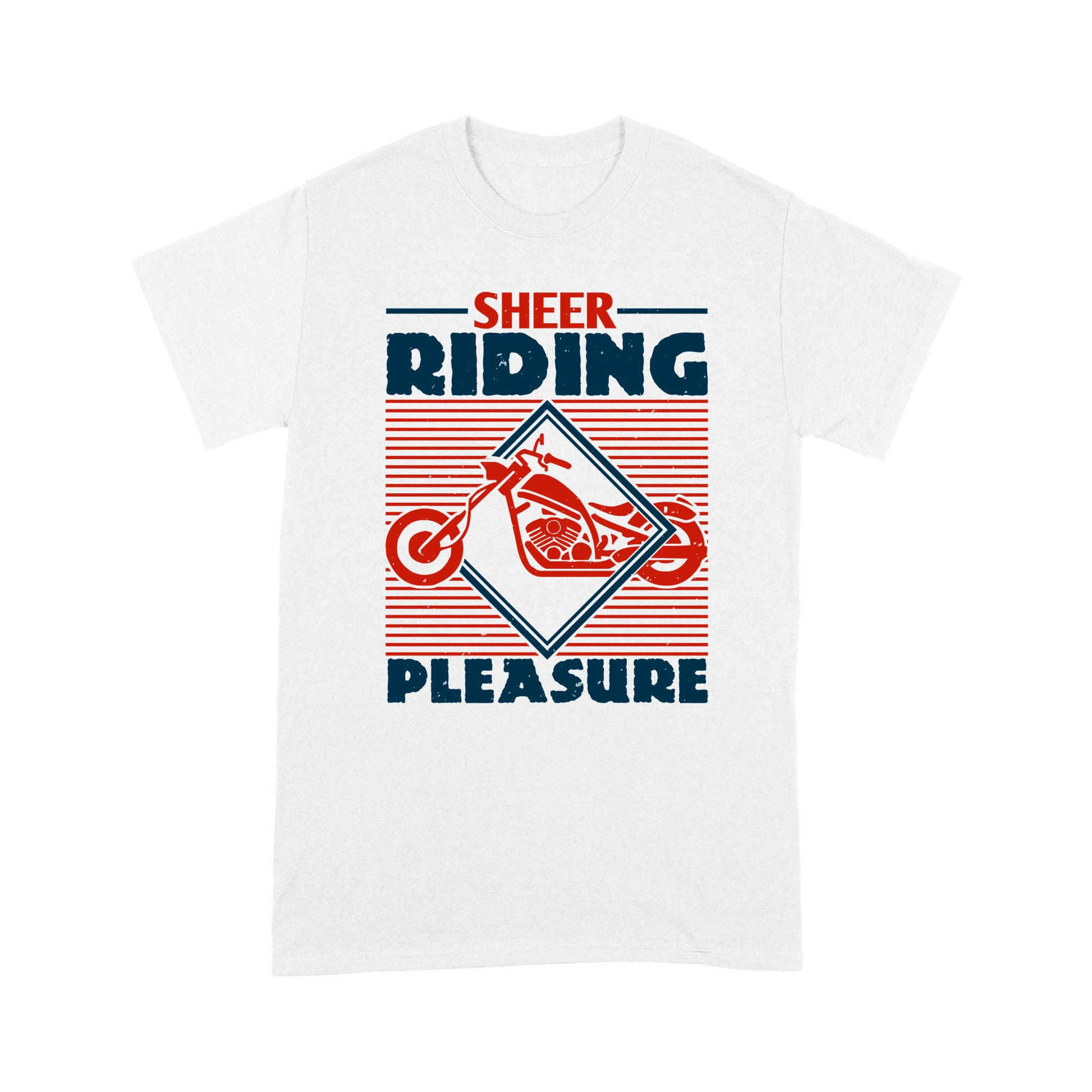 litzzy Sheer Riding Pleasure- Motorcycle T-Shirt | Made in US T-Shirt S White 
