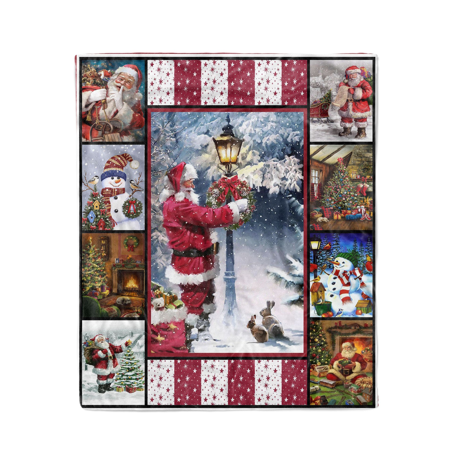 litzzy Vintage Christmas CL15100380MDQ Fleece Blanket - Fleece Blanket  Medium (50x60in)  