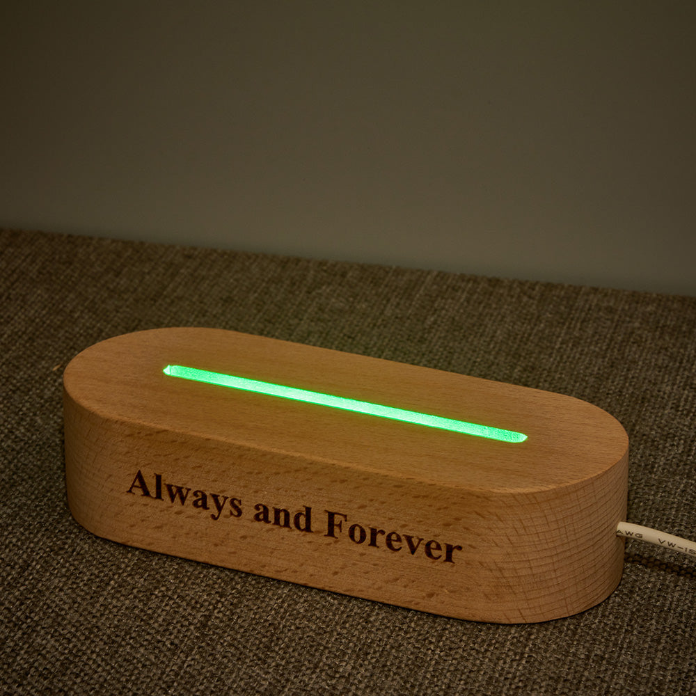 litzzy Heart Shaped Acrylic Plaque Personalized Name and Date Night Light Acrylic Plaque   