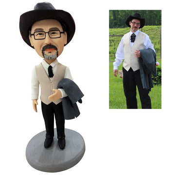 litzzy Fully Customizable 1 Person Custom Bobblehead With Engraved Text bobblehead   