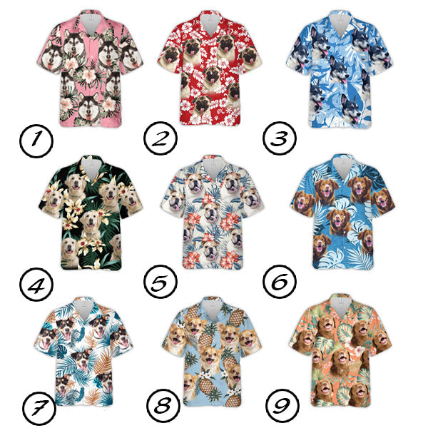 litzzy Custom Pet Hawaiian Shirt, Pet Personalized Hawaiian Shirt Men, Pet Face Hawaiian Shirt, Cat Photo Hawaii Shirt, Birthday Gift For Dog Lovers Hawaii Shirt   