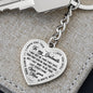 litzzy Personalized Necklace - To My Soulmate - Last Everything - Heart Pendant Keychain - Necklace Gift For Her, Wife, Girlfriend, Anniversary, Wedding, Valentine, Birthday with Message Card Jewelry Graphic Heart Keychain (Silver) No 