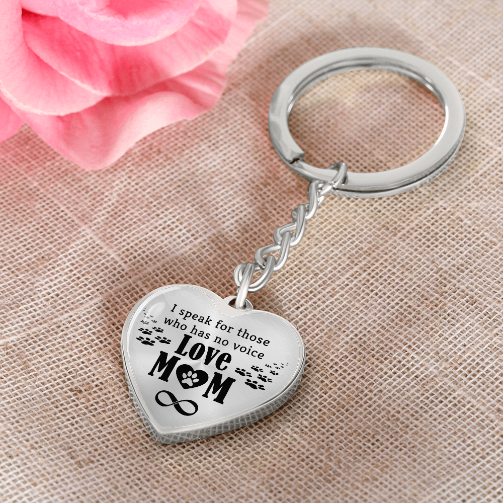 litzzy Love Mom - Graphic Heart Keychain - Litzzy Mother's Day Gifts Necklace Jewelry   