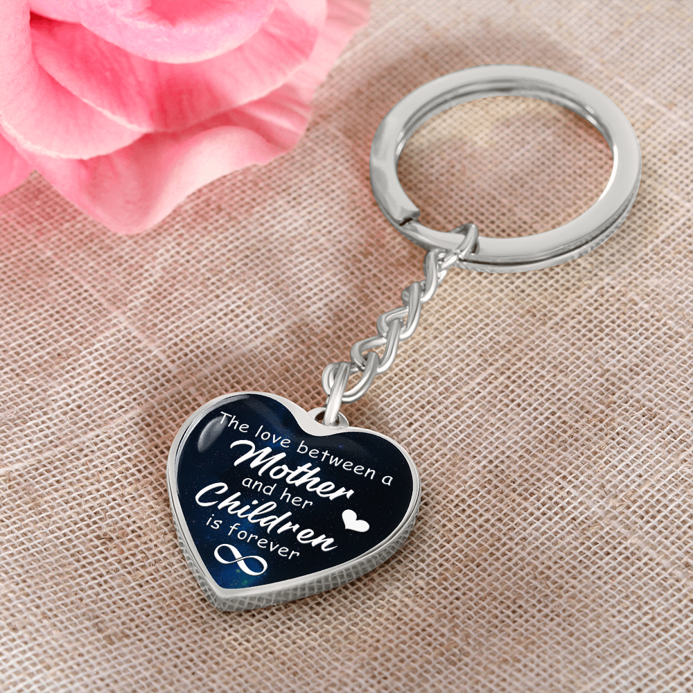 litzzy The Love Between - Graphic Heart Keychain - Litzzy Mother's Day Gifts Necklace Jewelry   