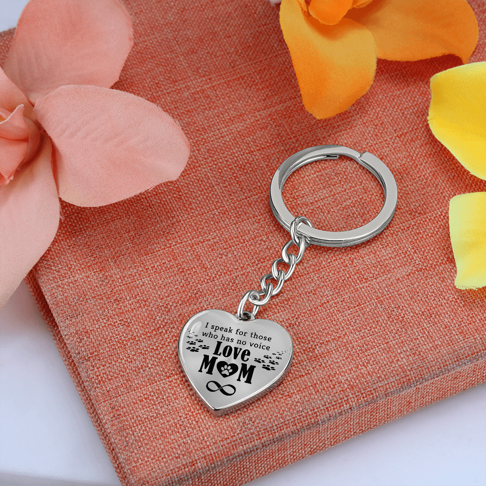 litzzy Love Mom - Graphic Heart Keychain - Litzzy Mother's Day Gifts Necklace Jewelry   