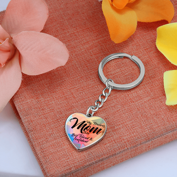 litzzy My Precious Mom - Graphic Heart Keychain - Litzzy Mother's Day Gifts Necklace Jewelry   