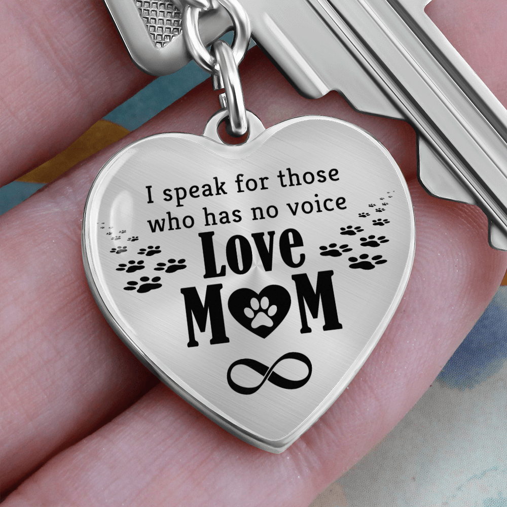 litzzy Love Mom - Graphic Heart Keychain - Litzzy Mother's Day Gifts Necklace Jewelry   