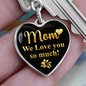 litzzy Litzzy Graphic Heart Keychain To my Mom, Mom We Love You So Much Mothers Day Jewelry, Necklace gifts set from Son, Daughter Jewelry   