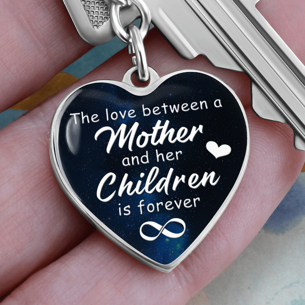 litzzy The Love Between - Graphic Heart Keychain - Litzzy Mother's Day Gifts Necklace Jewelry   