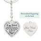 litzzy Personalized Necklace - To My Soulmate - Last Everything - Heart Pendant Keychain - Necklace Gift For Her, Wife, Girlfriend, Anniversary, Wedding, Valentine, Birthday with Message Card Jewelry Graphic Heart Keychain (Silver) Yes 