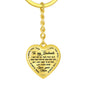 litzzy Personalized Necklace - To My Soulmate - Last Everything - Heart Pendant Keychain - Necklace Gift For Her, Wife, Girlfriend, Anniversary, Wedding, Valentine, Birthday with Message Card Jewelry Graphic Heart Keychain (Gold) No 